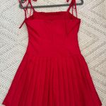 TCEC Boutique Red Pleated Mini Dress Photo 3