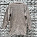 Vintage 90s Segue Argyle Angora Wool Cardigan sweater tan gray cream Grandpacore Photo 7