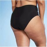 Aqua Green Women's swimwear bottom Shirred Swim Briefs - Black Medium Photo 1