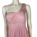 B Darlin B. DARLIN Pale Peach Sequin & Chiffon one shoulder Gown size 3/4 Photo 3