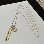 Gold Tone Chain Necklace With Donut Worry Charms Photo 0