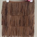 Brown Fringe Skirt Size M Photo 2