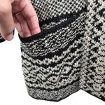 Lucky Brand Shawl Cardigan Open Black White Geometric Sweater Women’s 1X Warm Photo 10