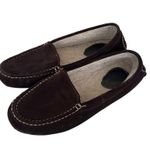 LL Bean Brown Suede Sherpa Lined Slippers Moccasins Sz 9 Photo 4