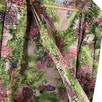 Alberto Makali VTG Embellished Crinkle Plisse 2 Piece Jacket Set Pink Green M Photo 1