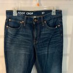 J.Crew Blue Whiskered Cutoff Hem 9 Inch Billie Demi Boot Crop Jeans Size 27 Photo 3