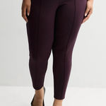 Nine West  Midnight Grape Seamed Leggings size M Photo 0