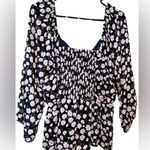 American Eagle  Outfitters Floral Boho Smocked Blouse Size XL Photo 0