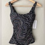 Athleta square neck tankini swim top 32D / DD NWT Photo 6