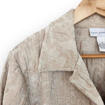 American Vintage Vintage Susan Graver Cream Tapestry Pattern Blazer Suit Coat XL Photo 1