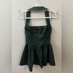 Elegant Dark Green Halter Dress Size L Photo 1