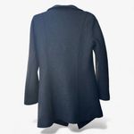 Halogen Asymmetrical Zip Boiled Wool Blend Black Coat Size M Photo 3