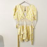 For Love & Lemons NWT x Victoria's Secret Yellow Daffodil Lace Robe Dress XL Photo 6
