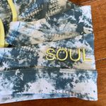 SoulCycle Soul by  Looped X Back Tiedye Sports Bra Blue White Neon Yellow Photo 2