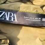 ZARA Olive Green Rain Jacket Jacket! With eyelet Design Small Photo 4