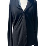 Lafayette 148 New York Classic Knit Slim Button Black Blazer Black Size 10 Photo 1