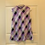 Nine West Purple Plaid Women's Satin Top. Size-X-Large Photo 2