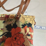 Sakroots Floral Flower Power Peace Small Satchel Tote Coated Canvas Bag green Photo 3