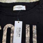 SoulCycle  Black Tee with Silver Lettering Photo 1