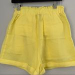 FRNCH NWT  Yellow High Waisted Tie Belt Shorts M Photo 4