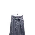 Banana Republic  Paperbag Waist Linen Blend Trousers Blue Size 4 Quiet Luxury Photo 5