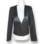 See By Chloe See By Chloé Cropped Black Satin Lapel Tuxedo Tailored Hourglass Blazer Size 4 Photo 6