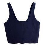 Aerie Offline By  Small S Party Favor Corset Bra Top Cropped Fitted Blue Woven Photo 2