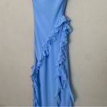 House Of CB ‎ 'Ariela' Soft Blue Ruffle Maxi Dress NWOT size S Photo 11
