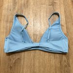 Roxy | Sky Blue Ribbed Swim Top Photo 1