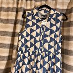 Rachel Zoe Blue And White Button Front Midi Dress Size Medium Photo 2