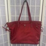 JPK Paris 75 Designer Minimalist Canvas Carry Travel Red Crimson Tote Bag Purse Photo 0
