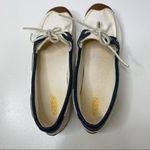 Keen Catalina Canvas Navy Leather Boat Shoe Bone 10 Photo 4