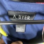 A Byer A. Byer Women's Blue Floral Halter Sleeveless Lined A-Line Jumper Shorts‎ 7 Photo 3