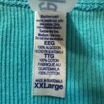 Bella Teal Blue Long Ribbed Racerback Tank Top 100% Cotton XXL Photo 12