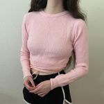 Adika light pink cropped sweater Photo 2