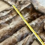⭐️ Rare Vintage Beaver Fur Coat Full Length Brown Double Breasted Clouser, Mint Size M Photo 7