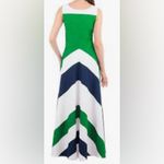 Eshakti  Women's Sz M/8 Chevron Stripe Colorblock Maxi Dress with side pockets Photo 3