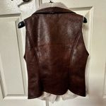 Forever 21  brown faux leather zip up vest Photo 1