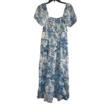 Sweet Wanderer ✨ Blue Print Midi Sz Large Dress✨ Photo 3