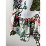 Miken Swim Tropical Floral Tiered Pom Pom Swim Beach Coverup Small Photo 7