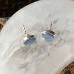 Blue Kyanite Sterling Gemstone Stud Earrings Photo 5