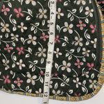 GREEN YELLOW FLORAL QUILTED DUFFLE BAG 2 HANDLES CROSSBODY STRAP LUGGAGE STRAP Photo 9