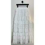 ALLSAINTS Lizi Tiered Lace Maxi Skirt in Chalk White Size US 6 Photo 2