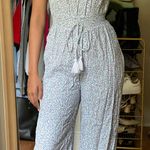 Patterned Strapless Jumpsuit Photo 0