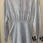Topshop NWT Hoodie Sweatshirt Dress in Light Gray - size 8 Photo 0