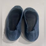 Tory Burch Women’s‎  Minnie Travel Ballet Flat Suede Blue Size 6 M Photo 4
