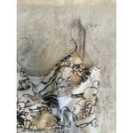 Elliatt  Size M Pink Floral Sheath Midi Dress High Neck Flattering Pockets Event Photo 7