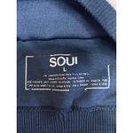 SOUL Women's Blue Pink Ribbed Knit Racerback Yoga Athletic Sports Bra Crop Top L Size L Photo 2