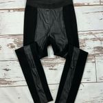 BCBGMAXAZRIA Black Women's Faux Leather Leggings Photo 4