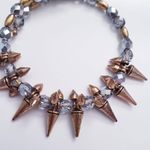 ALEX AND ANI  Rock and Raw Lavender Glass Beaded Spiked Wrap Bangle Photo 1